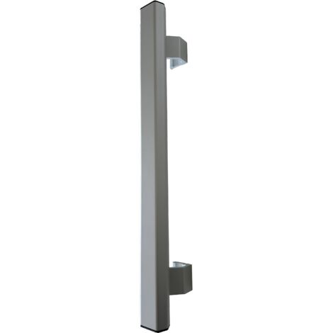 Poignée bâton maréchal- pack complet, Lg 1800mm, Anodisé Argent - Profilé Aluminium pour Aménagement et Isolation - Optimisation Acoustique et Accessibilité - Idéal pour Portes Intérieures et Extérieu