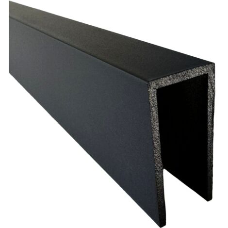 Profilé U Aluminium 1000 mm, Section 30 x 13,5 x 30 x 1,5 mm, Finition Noir Mat – Profilé U de Qualité pour Agencement, et Construction Professionnelle