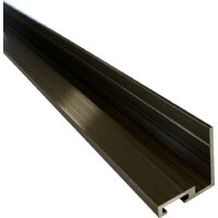 Cornière basse pour placard coulissant, rainure pour balai anti-poussière - Lg 1.5m (Poli bronze) HOMEWELL