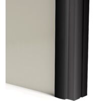 Profilé poignée aluminium Styldoor pour portes de placard coulissant d'ép. 19mm, laqué noir, longueur 2.55m HOMEWELL