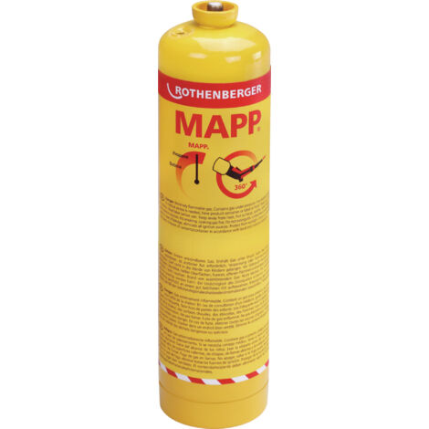 FP – Gaz MAPP haute performance 788ml – Température jusqu'à 2.700 °C – Allumage piezo – Compatible brasage tendre et fort - 035521-A (1/10)