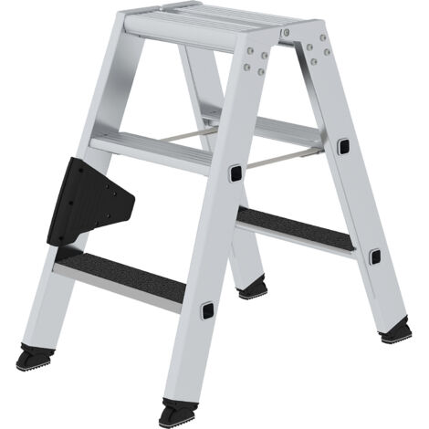 Günzburger Steigtechnik Escabeau à marches accessible des deux côtés avec clip-step R13 2 x 3 marches - 041636 (1/5)