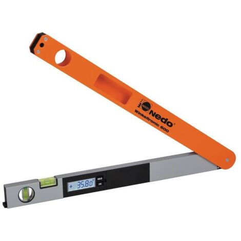 NEDO rapport de mesure d'angle électronique Winkeltronic 0-355 degrés longueur de jambe 75 cm 0,1 degré - 405317