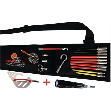Runpotec – Tire fils d'électricien 19 pièces – Longueur 20m – Diamètre 6mm – Technologie en basalte pour courbures extrêmes