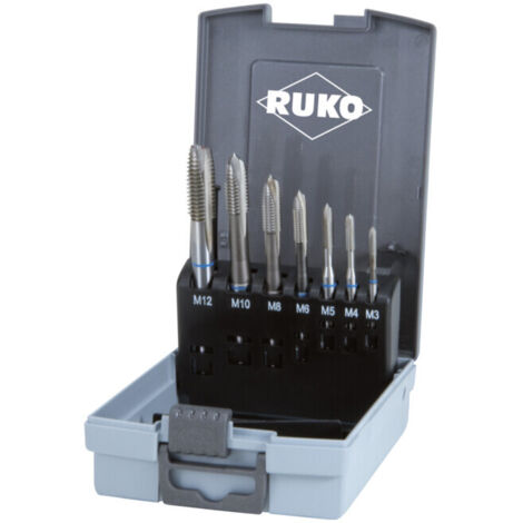 RUKO Jeu de tarauds à machine 7 pièces Forme B HSS en cassette plastique - 245057RO (1/5)