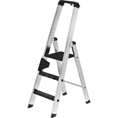 Günzburger Steigtechnik Escabeau à marches 250 kg accès unilatéral avec clip-step R13 3 marches - 042703 (1/5)