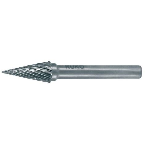 RUKO Fraise en carbure SKM Ø 6 mm Longueur de tête 18 mm Ø de tige 6 mm brillante Denture KVZ 4 - 116035 (1/4)