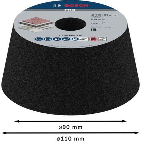 Bosch PRO Metal Meule conique 90 x 110 x 55 mm G24 - 1608600239