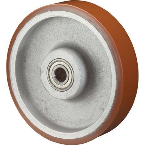 Roue de rechange D.200mm Trgf.1000kg Polyuréthane/Forge Axe-D.25mm Diamètre de la jante 60mm