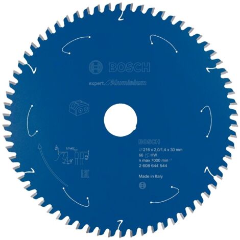 Bosch – Lame de scie circulaire pour aluminium 216mm – 66 dents – Alésage 30mm – MicroteQ-Carbide – Coupe nette – 2608644544