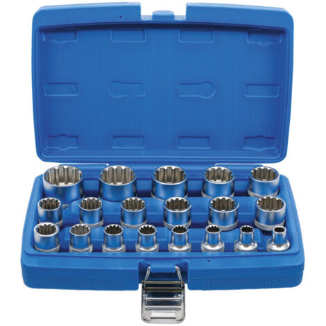 BGS Jeu d'embouts de douille Gear Lock Entraînement carré intérieur 12,5 mm (1/2") 19 pièces - 2152 (1/5)