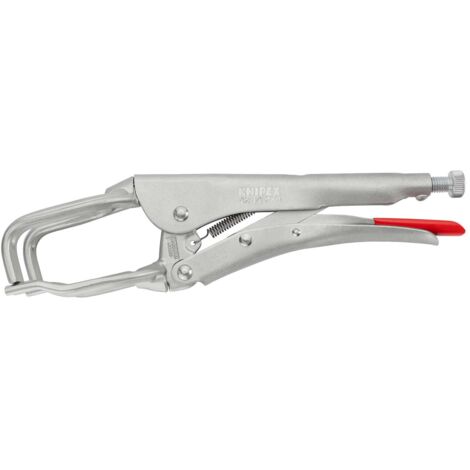 Knipex – Pince-étau à souder zinguée 280 mm – Capacité de serrage rond 30-65 mm – Pression de serrage élevée – Pour profilés jusqu'à 15 mm (1/4)
