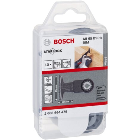 Bosch 10x lame de scie plongeante BIM Starlock AII 65 BSPB Hard Wood 40 x 65 mm - 2608664479
