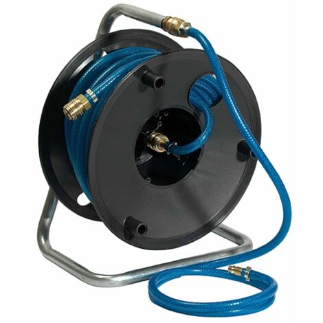 Riegler Enrouleur de tuyau pneumatique 20 m tuyau PVC Ø 12 x 6 raccord NW 7,2 - 113975 (1/4)