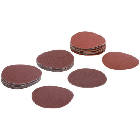 Jeu de feuilles abrasives pour ponçeuse excentrée Ø 75 mm Cal. 60 - 80 - 120 30 pièces BGS (1/3)