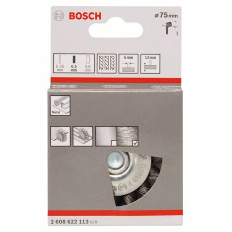 Brosse Circulaire METAL Bosch 115mm X-LOCK - Fils Ondulés 0.3mm Pour Nettoyage
