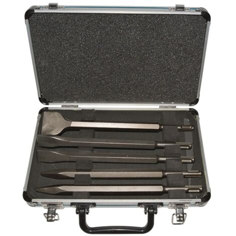 Makita – Jeu de burins 5 pièces D42379 – Longueur 250 mm – SDS-Plus pour béton armé – Accessoire pour perforateur