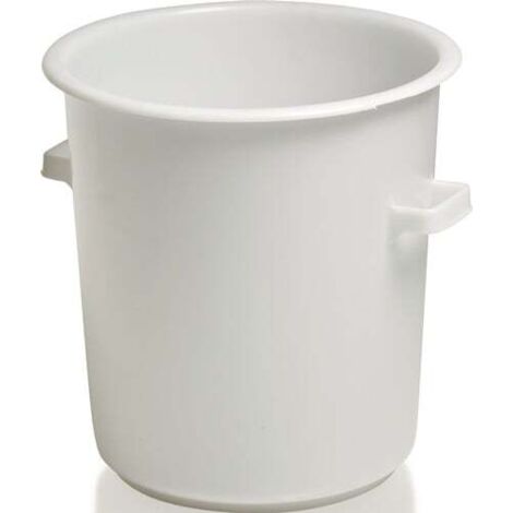 CRAEMER Récipient en plastique rond 75l HD-PE blanc D515xH530mm avec poignée extérieure - 81071010 (1/2)