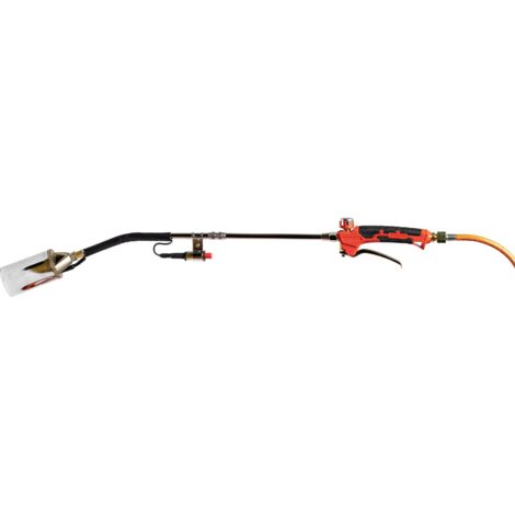 Désherbeur thermique gaz avec allumage piézoélectrique – Température jusqu'à 1060 °C – Tuyau propane 5m – Brûleur PREMIUM pour désherbage efficace