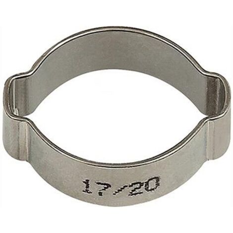 Riegler 50x Collier de serrage 2 oreilles Acier inoxydable 1.4301 (W4) Plage de serrage 14 - 17 mm - 179469 (1/4)