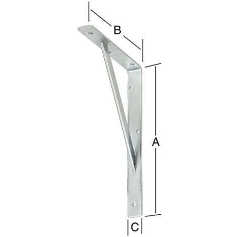 Console passerelle 400mm x 250mm x 30mm en acier blanc – Capacité 250kg – Épaisseur 4mm pour charges lourdes – Vormann