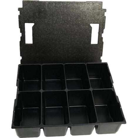 BS Systems Insert petites pièces 8 compartiments avec insert de couvercle pour L-Boxx 136 (1/2)