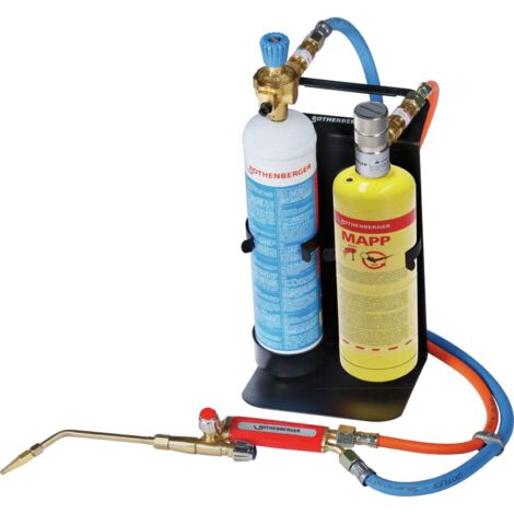 Rothenberger – Chalumeau soudeur à flamme bi-gaz – Autogène et oxyacétylénique – Pour soudure de métaux jusqu'à 2,5 mm – Compact et léger sous 6 kg
