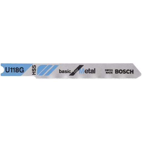Bosch 3x Lame de scie sauteuse U 118 G Basic for Metal - 2608631770 (1/5)
