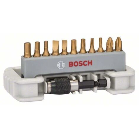 Bosch Jeu d'embouts de vissage Max Grip 11 pcs. PH, PZ, T, S, HEX, porte-embout à changement rapide -2608522128 (1/2)
