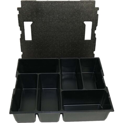 Boîte Organisateur Plastique Noir, 50 Compartiments + 6 Petites Pièces, Rangement Atelier