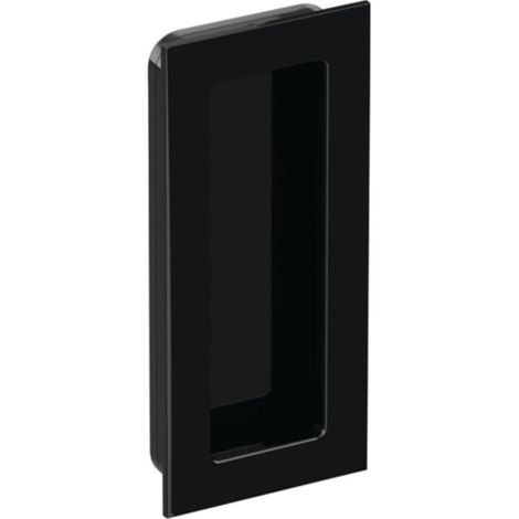 HEWI poignée coquille pour porte coulissante 544.54.120 PA 90 noir profond brillant rectangulaire pour HLT - 544.54.120 90 (1/3)