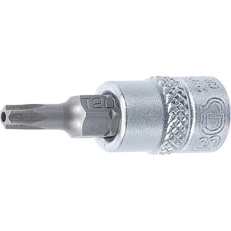 BGS Embout de vissage 6,3 (1/4) Profil en T avec perçage T20 - 2359 (1/2)