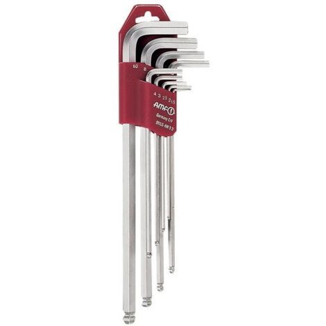 Jeu de tournevis coudés AMF 911LG-HM9D 9 pièces dans un support en plastique - 46805 (1/3)