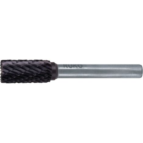 RUKO Fraise en carbure ZYA Ø 10 mm Longueur de tête 20 mm Ø de queue 6 mm TiCN Denture KVZ 4 avec face frontale - 116017TC (1/4)