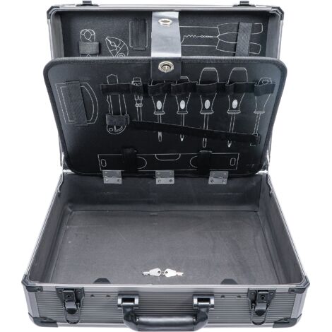Bgs Technic – Coffret vide en aluminium pour outils – Dimensions 400x300x150mm – 4 compartiments – Rangement professionnel – 15501LEER (1/2)