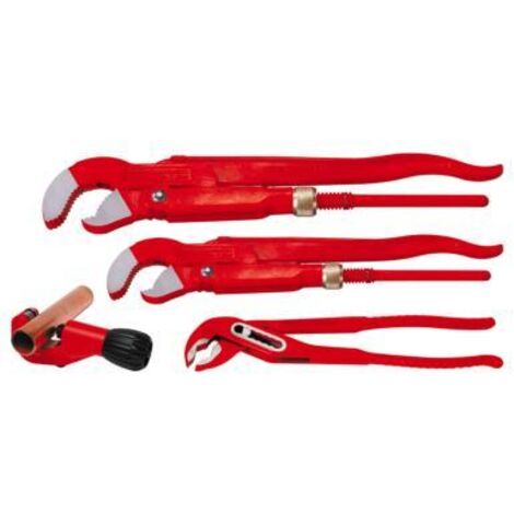 ROTHENBERGER Jeu de pinces - TC35, Clé à molette 10", Clé serre-tube à angle droit 1" et 1.1/2" - 070135X (1/3)
