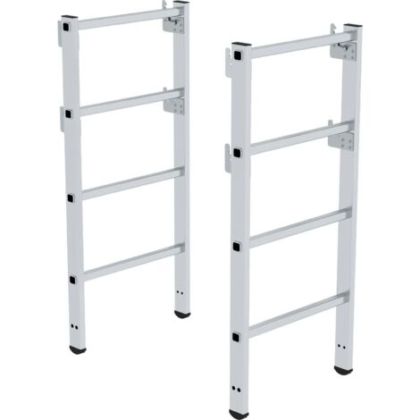 Günzburger Steigtechnik 2x réhausse télescopique échelle à plate-forme FlexxStep plus 2nombre de barreaux - 052520 (1/2)