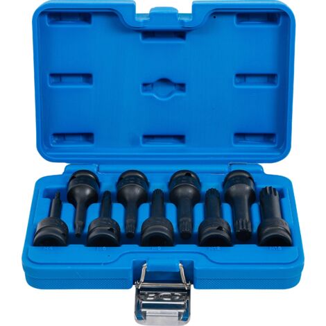BGS Coffret d'embouts de puissance pour clés à chocs Entraînement carré intérieur 12,5 mm (1/2") Multidirectionnel intérieur (pour XZN) M4 - M16 9 pièces - 5482 (1/5)