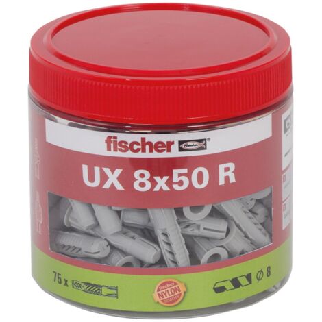 Nom du produit : Cheville universelle Fischer UX 8 x 50 mm R avec collerette - 531026 (1/5)