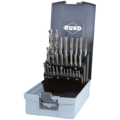RUKO Coffret de tarauds manuels 28 pièces M DIN 352 HSS en cassette plastique - 245003RO (1/5)