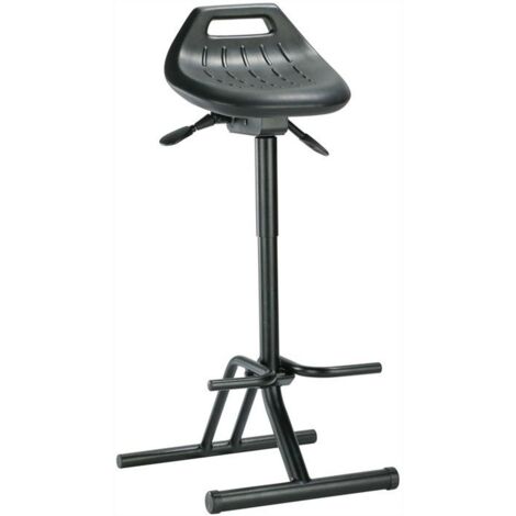 interstuhl tabouret assis-debout mousse intégrale réglage de la hauteur d'assise 640 - 840 mm tube d'acier noir pliable BIMOS - 9456-2000 (1/5)