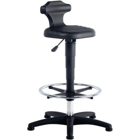 interstuhl tabouret assis-debout Flex mousse intégrale réglage hauteur assise 510 - 780 mm avec repose-pieds - 9419-2000 (1/7)