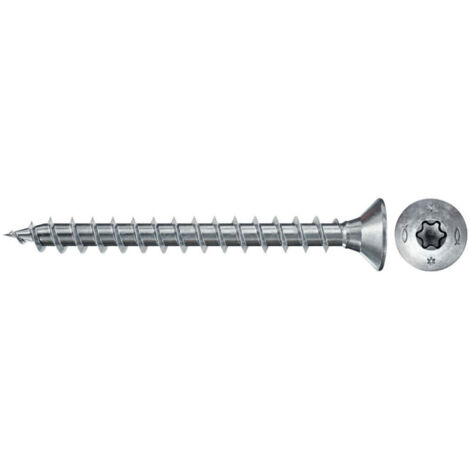 Fischer 1.000x Power-Fast II FPF II CTF 4 x 30 mm BC tête fraisée avec étoile interne TX20 filetage complet électro-galvanisé passivé bleu - 670154
