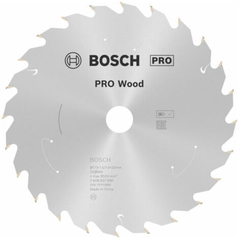 Bosch PRO Wood sans fil Lame pour scies circulaires 173 x 1,5 x 20 mm - 2608837690 (1/5)
