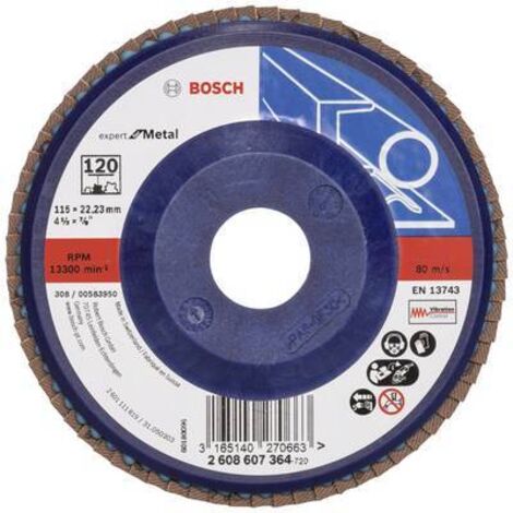 Plateau à lamelles Expert for Metal 115 Bosch 22,23 120 plateau droit en plastique - 2608607364 (1/2)
