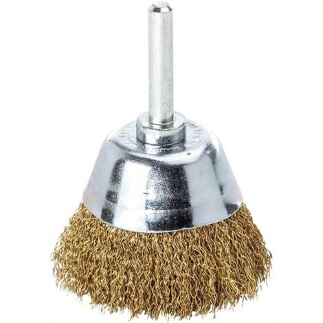 Lessmann Brosse tasse Ø 50 mm Queue 6 mm Épaisseur de fil 0,2 mm - 435542 (1/4)