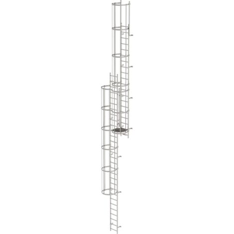 Günzburger Steigtechnik Escabeau multidirectionnel avec protection dorsale (machines) Acier inoxydable 12,12 m - 530231 (1/4)