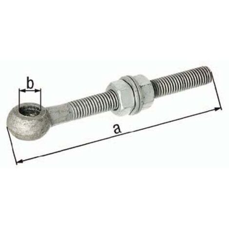 Vis à œil M20 150 mm diamètre 18 mm galvanisé pour rubans de porte – Résistance à la corrosion – 417284 (1/3)