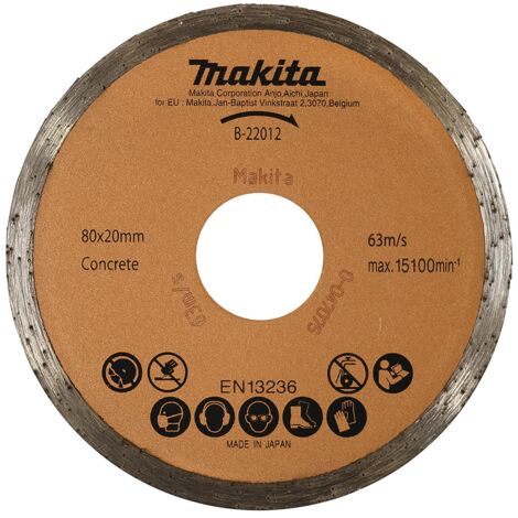 NomDisque diamant Makita 80 mm béton - B-22012 (1/2)