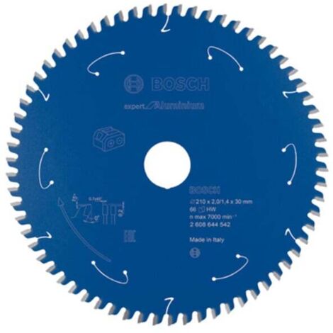 Bosch Lame de scie circulaire Expert for Aluminium pour scies circulaires de table sans fil 210 x 2 / 1,4 x 30 66 dents - 2608644542 (1/5)